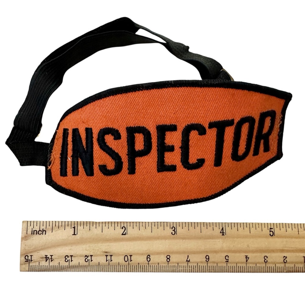 Vintage “Inspector” Armband Patch Military Insignia Arm Embroidered Badge Sew On